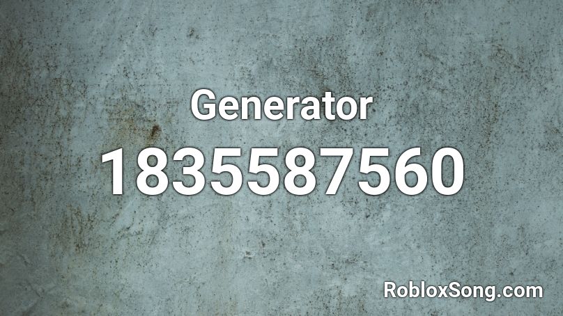 Generator Roblox ID