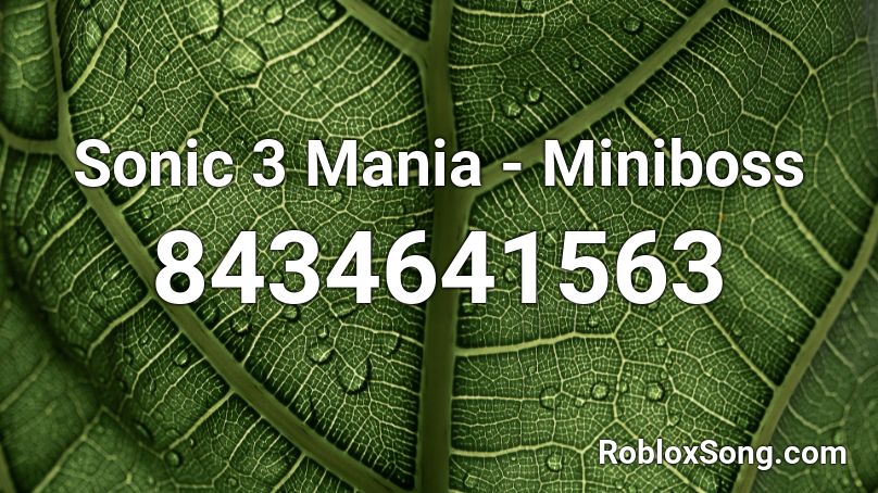 Sonic 3 Mania - Miniboss Roblox ID