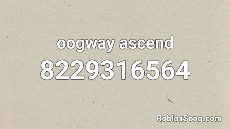 oogway ascend Roblox ID