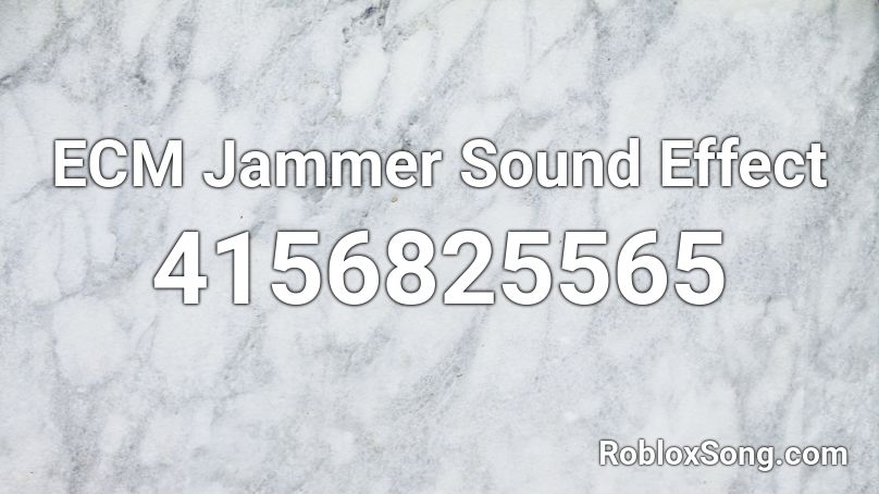 ECM Jammer Sound Effect Roblox ID