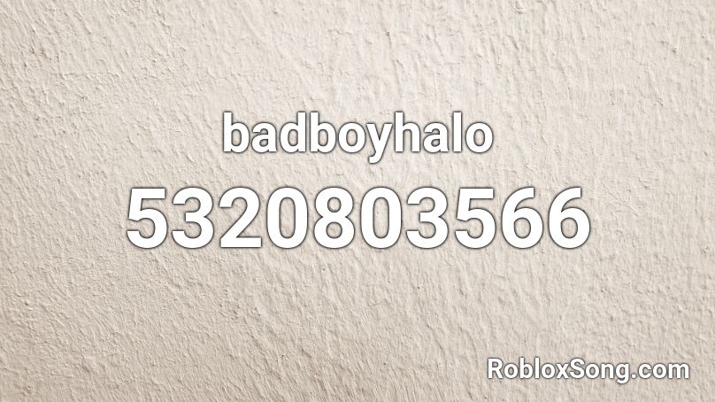 badboyhalo  Roblox ID