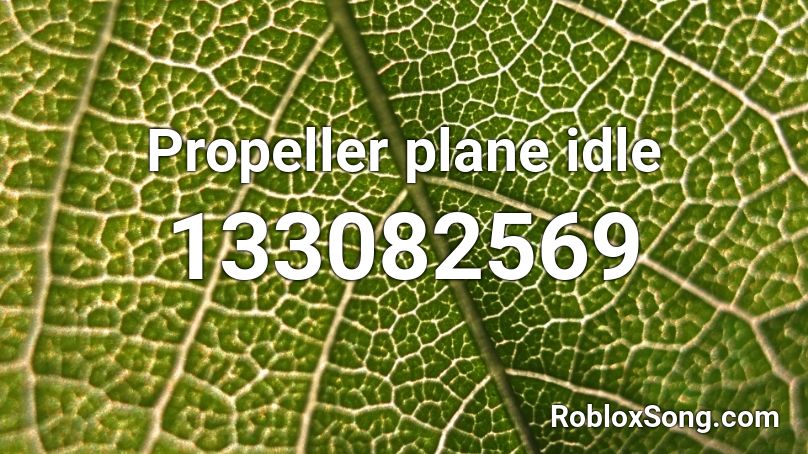 Propeller plane idle Roblox ID