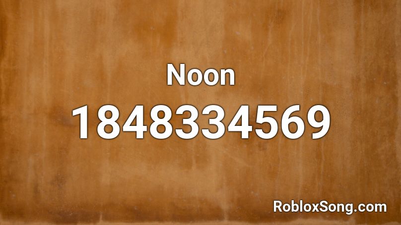 Noon Roblox ID