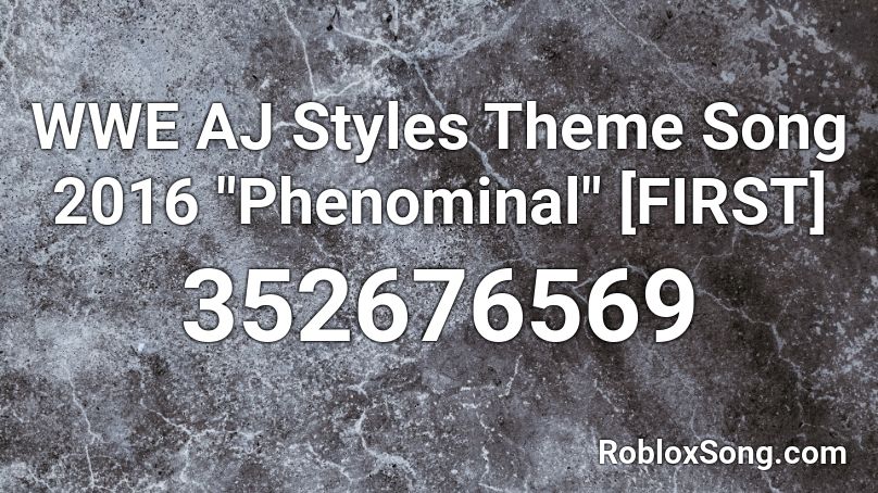 WWE AJ Styles Theme Song 2016 