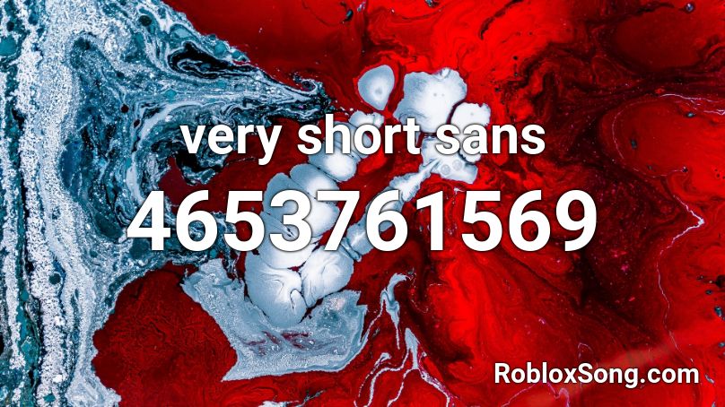 very short sans Roblox ID
