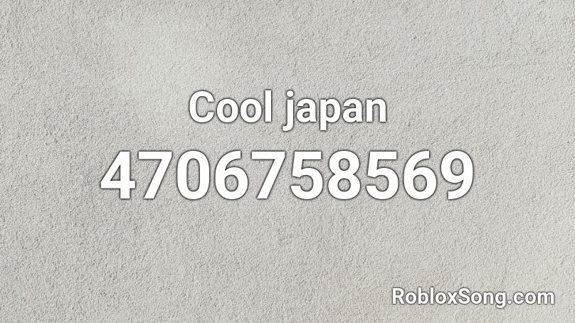 Cool japan Roblox ID