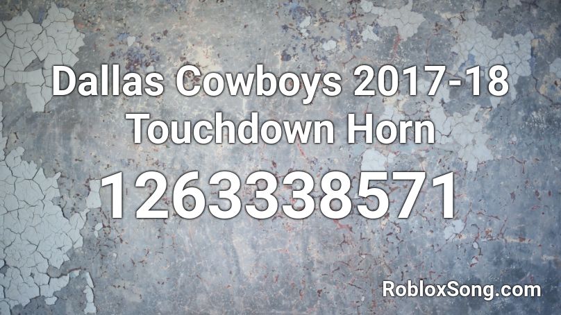 Dallas Cowboys 2017-18 Touchdown Horn Roblox ID