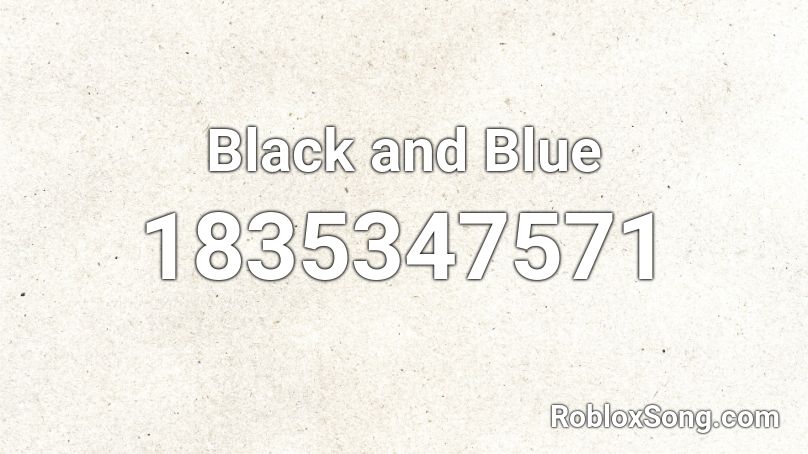 Black and Blue Roblox ID