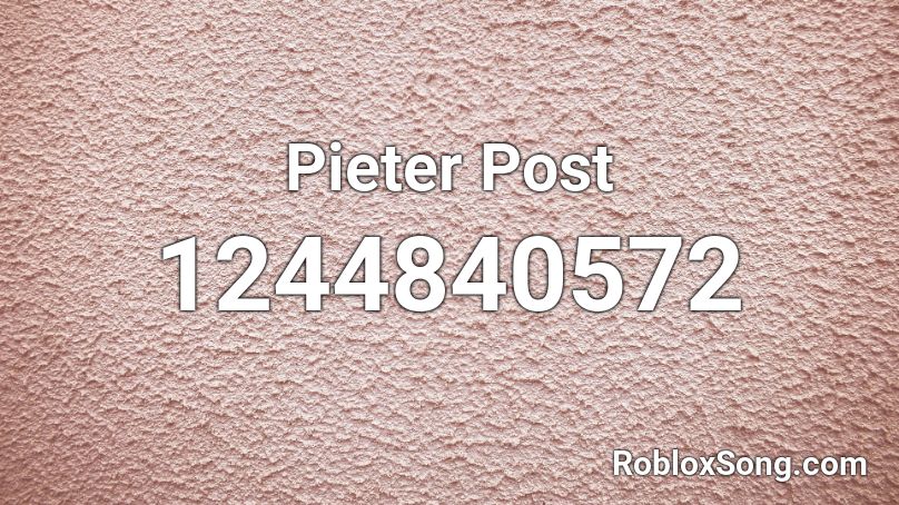 Pieter Post Roblox ID