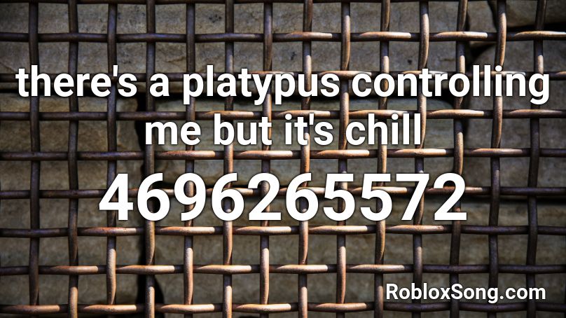 There S A Platypus Controlling Me But It S Chill Roblox Id Roblox Music Codes - roblox decal id platypus