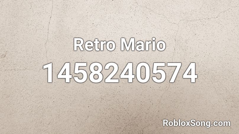 Retro Mario Roblox ID