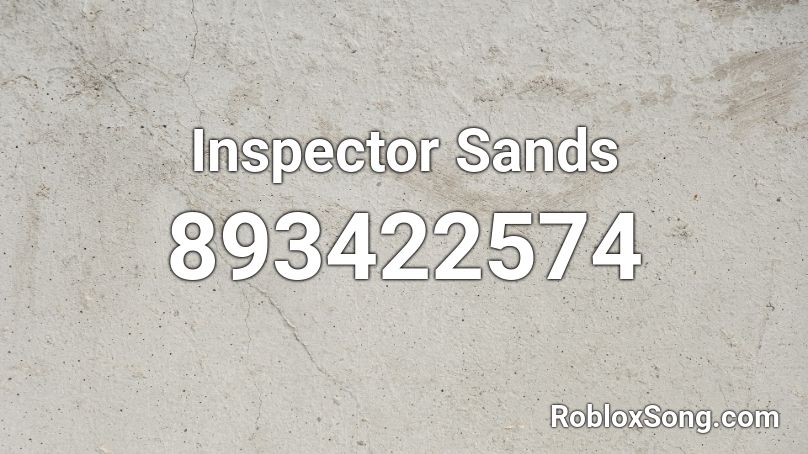 Inspector Sands Roblox ID