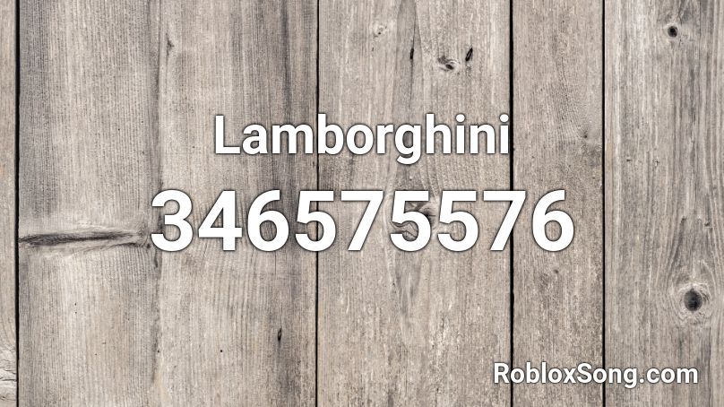 Lamborghini Roblox ID