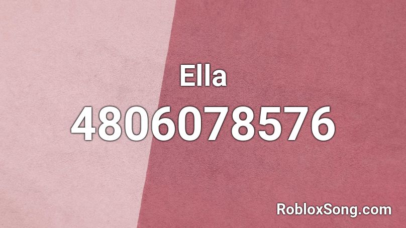 Junior h - Ella Roblox ID