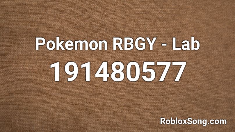 Pokemon RBGY - Lab Roblox ID