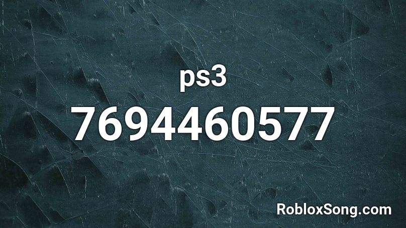 ps3 Roblox ID