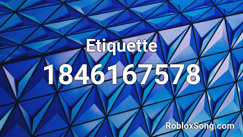 Etiquette Roblox ID