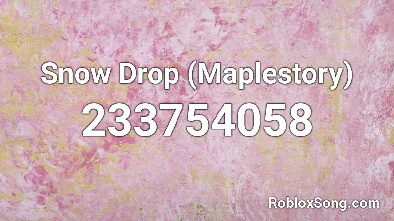 Snow Drop (Maplestory) Roblox ID