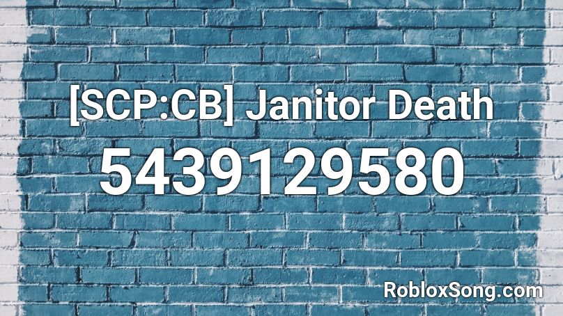 [SCP:CB] Janitor Death Roblox ID