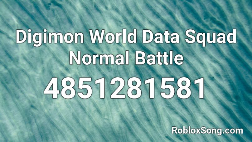 Digimon World Data Squad Normal Battle Roblox ID
