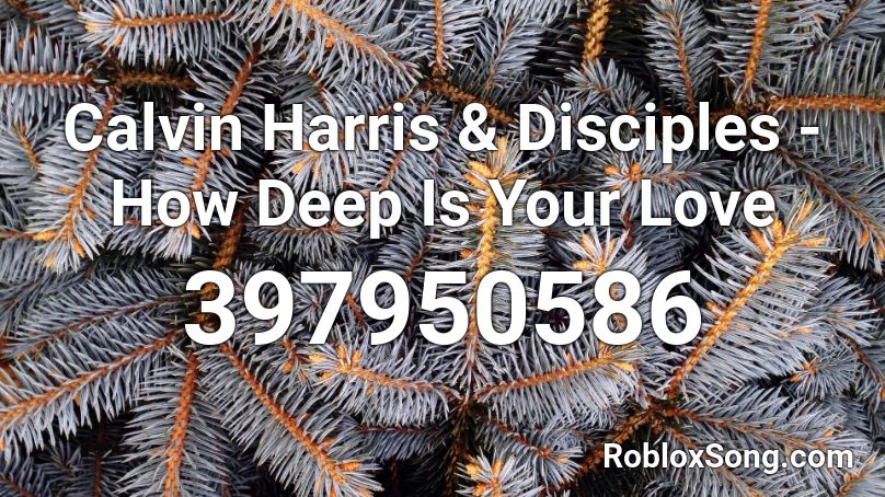 Calvin Harris & Disciples - How Deep Is Your Love Roblox ID
