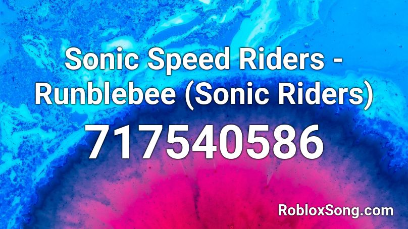 Sonic Speed Riders - Runblebee (Sonic Riders) Roblox ID