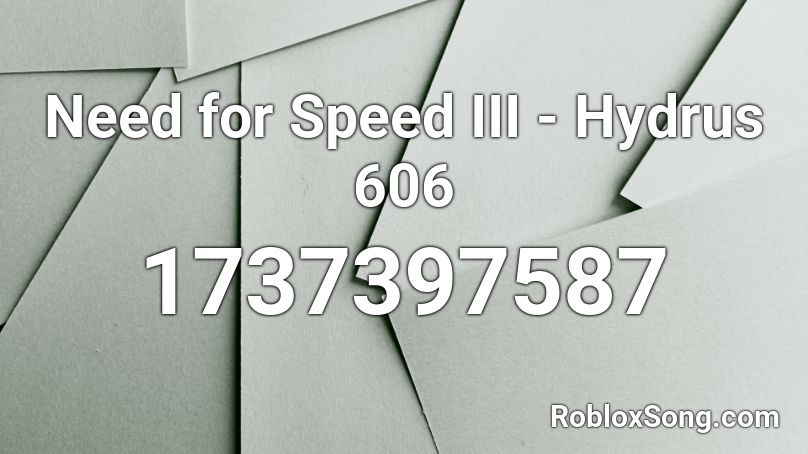 Need for Speed III - Hydrus 606 Roblox ID