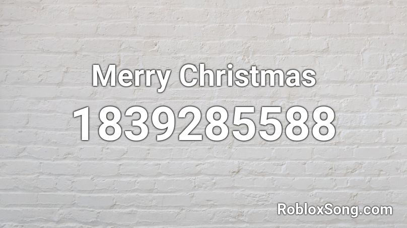 Merry Christmas Roblox ID