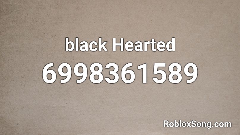 black Hearted Roblox ID