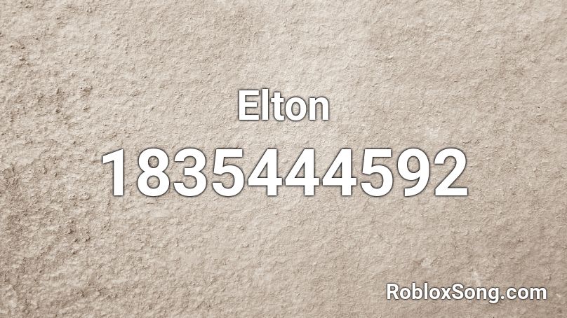 Elton Roblox ID