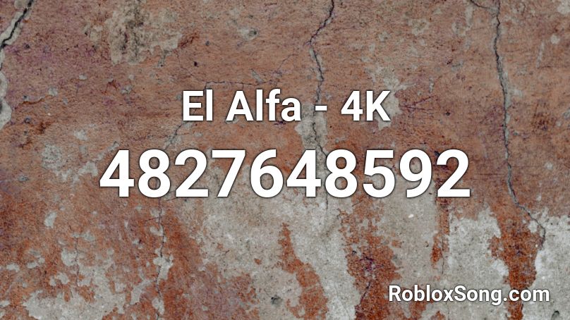El Alfa - 4K Roblox ID