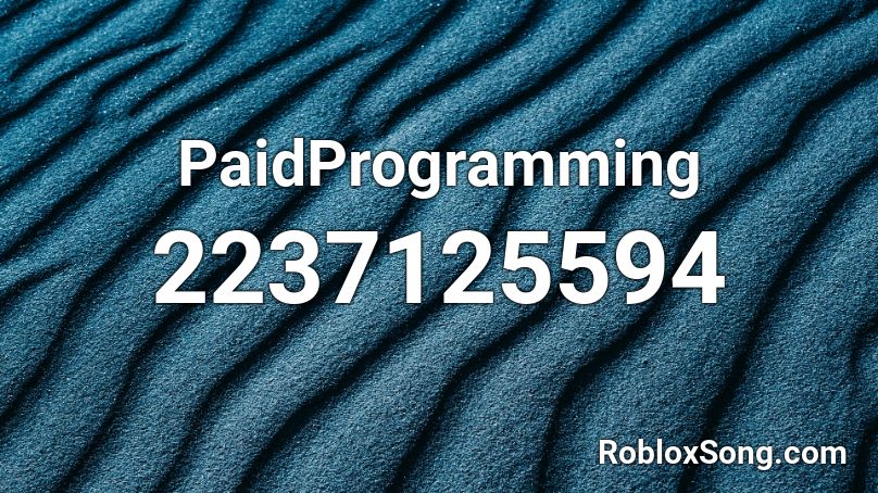 PaidProgramming Roblox ID