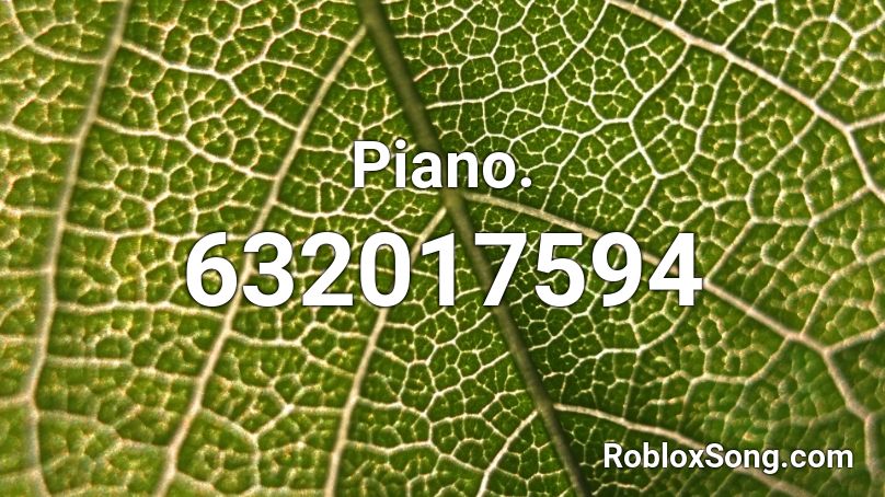 Piano. Roblox ID