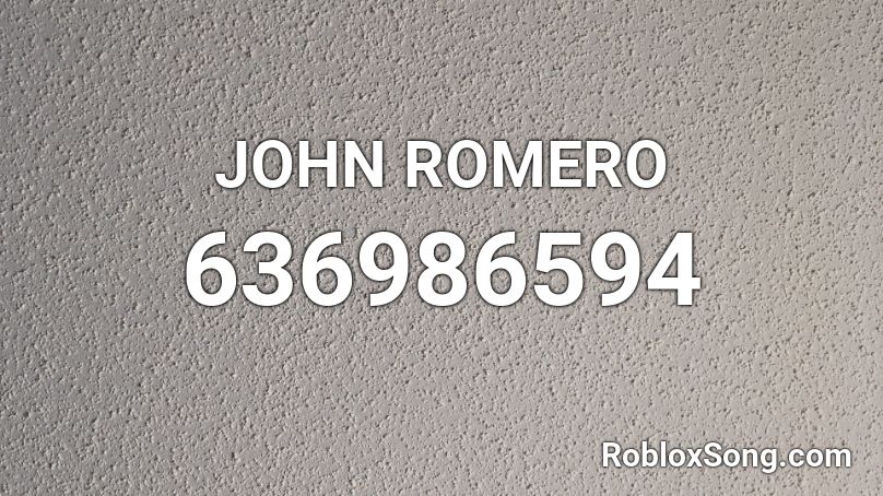 JOHN ROMERO Roblox ID