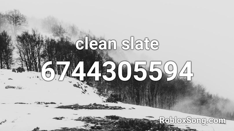 clean slate Roblox ID