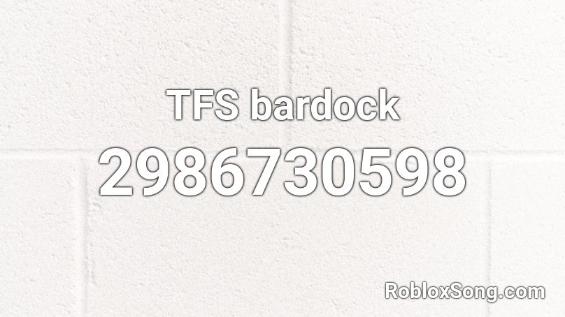 TFS bardock Roblox ID