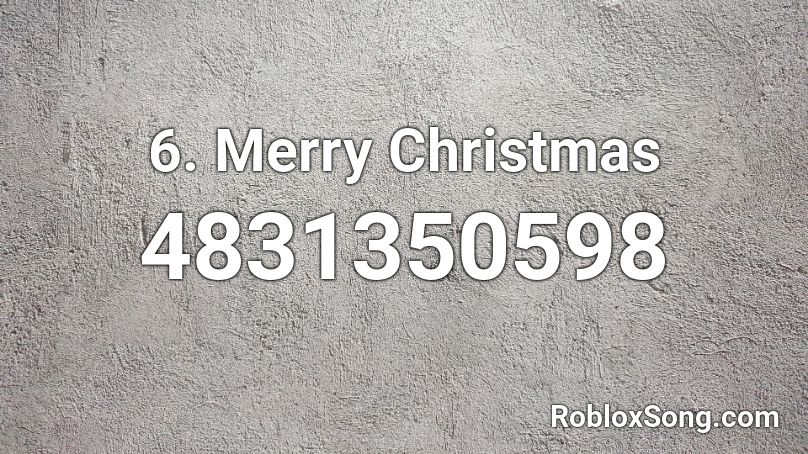 6. Merry Christmas Roblox ID