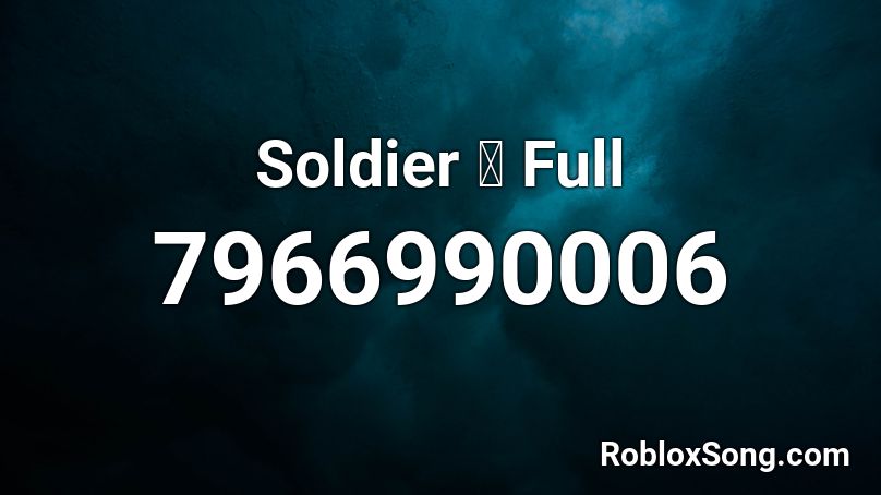 Soldier 🔥 Full Roblox ID