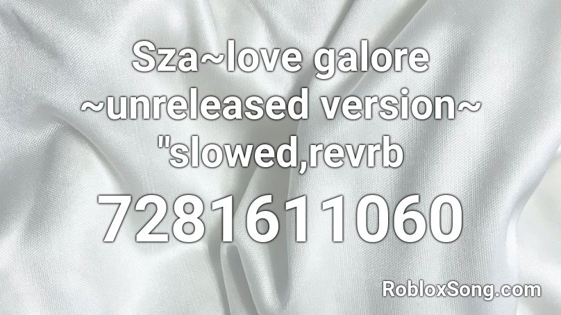 Sza~love galore ~unreleased version~ 