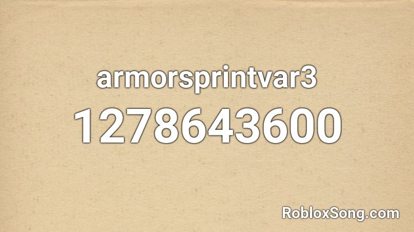 armorsprintvar3 Roblox ID