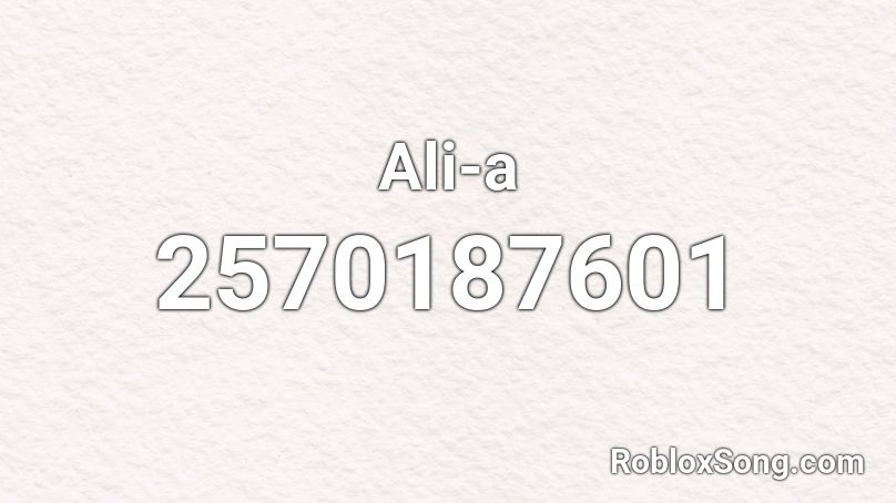 Ali-a Roblox ID