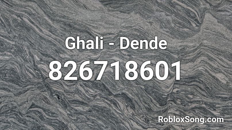 Ghali - Dende  Roblox ID