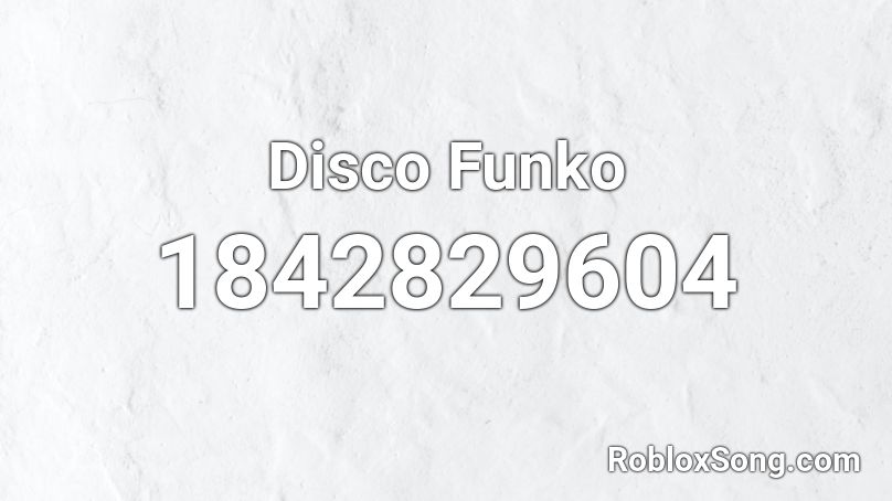 Disco Funko Roblox ID