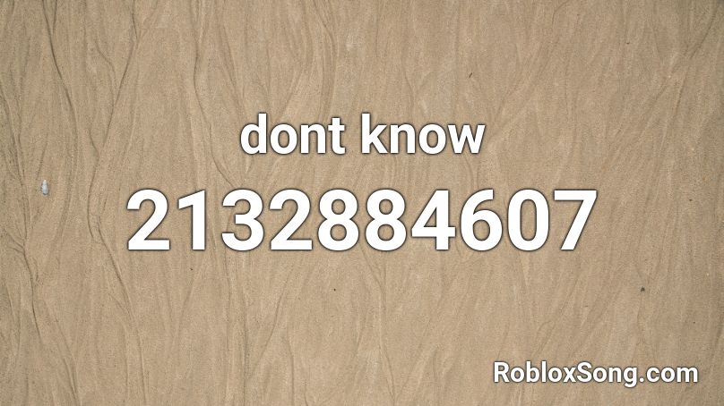 dont know Roblox ID