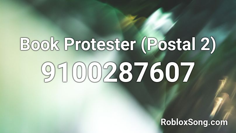 Book Protester (Postal 2) Roblox ID