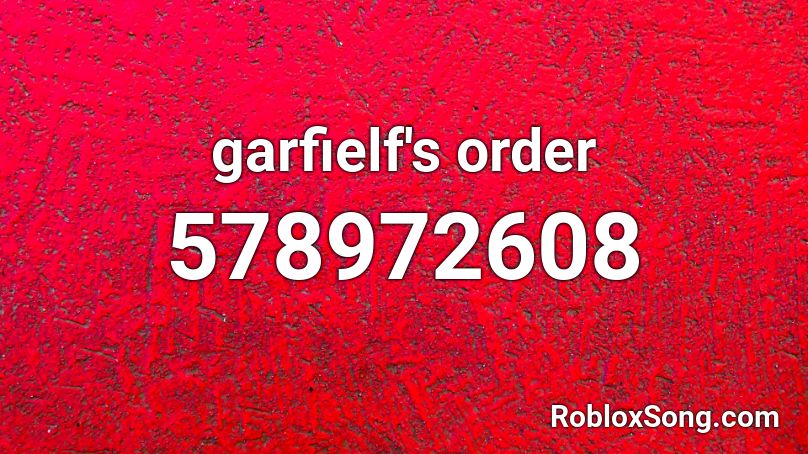 garfielf's order Roblox ID