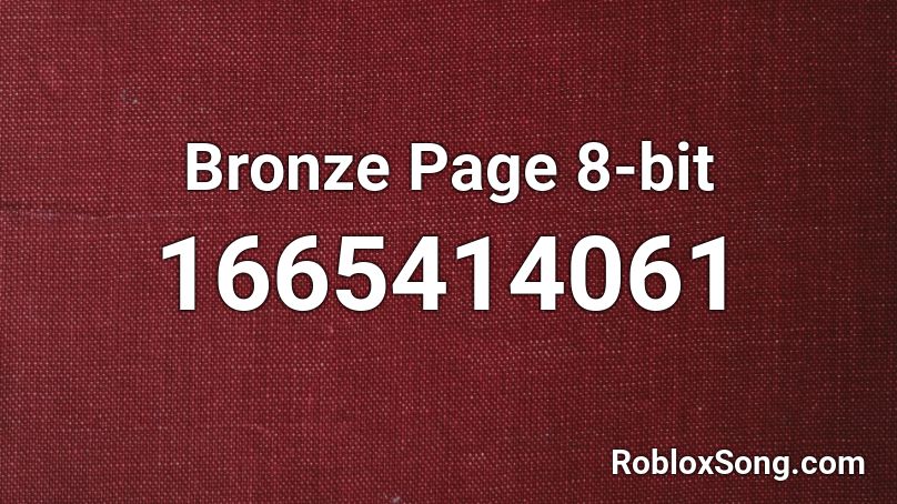 Bronze Page 8-bit Roblox ID