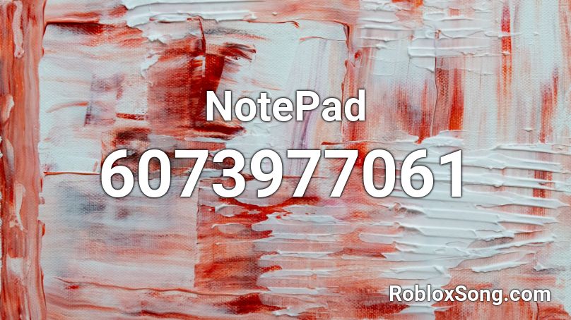 NotePad Roblox ID