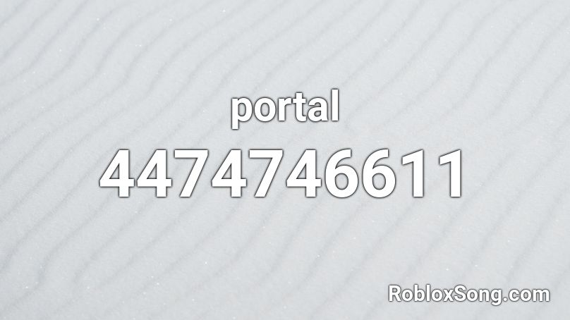 portal Roblox ID