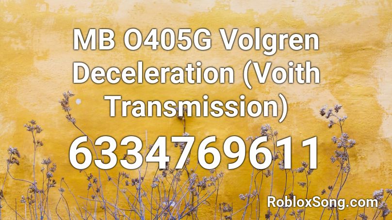 MB O405G Volgren Deceleration (Voith Transmission) Roblox ID